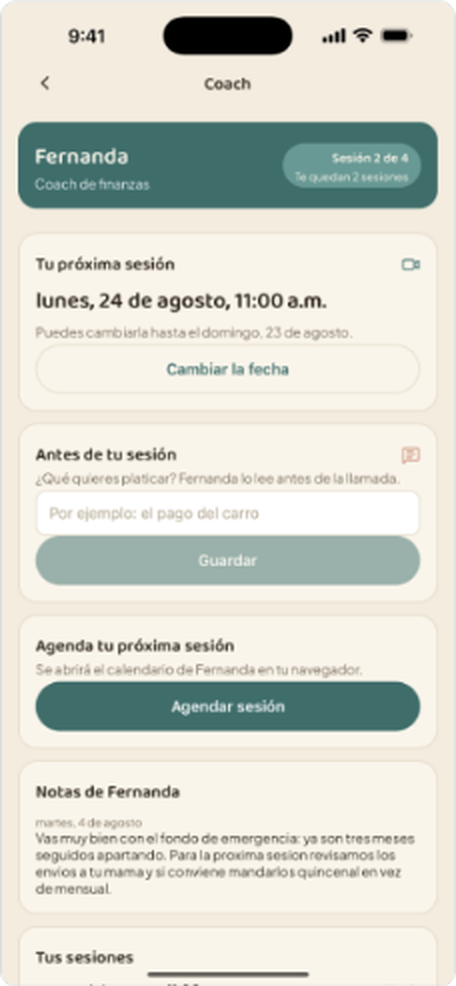 Pantalla de la app con la lista de suscripciones detectadas