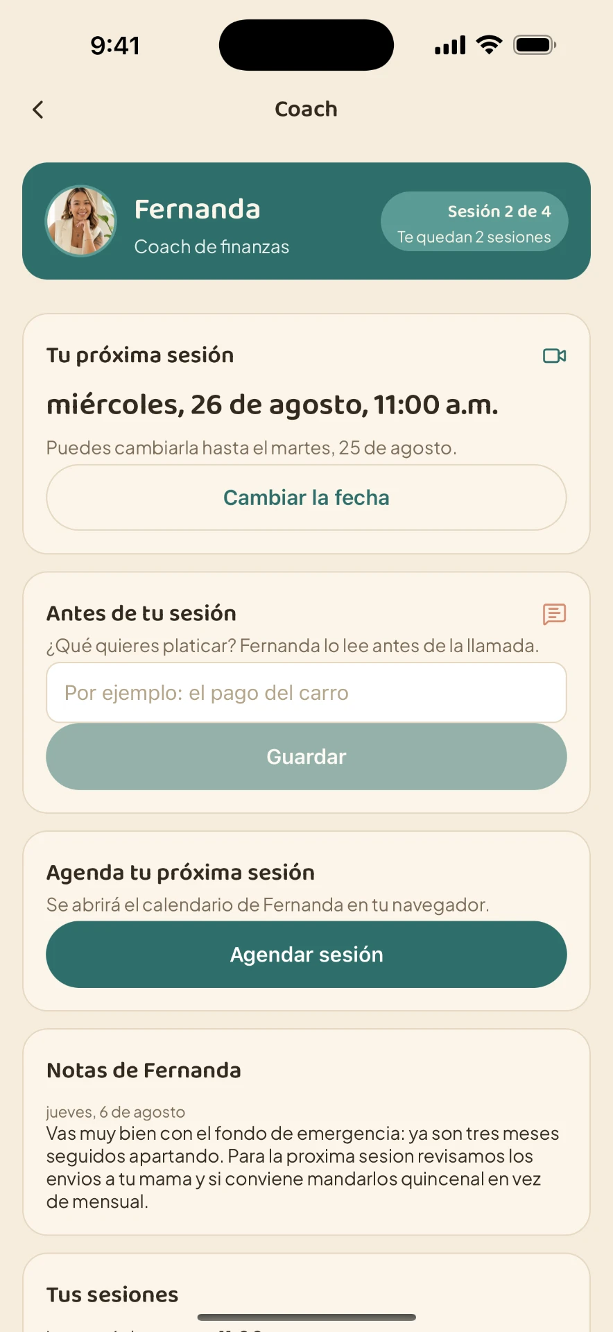 Pantalla de la app con la lista de suscripciones detectadas